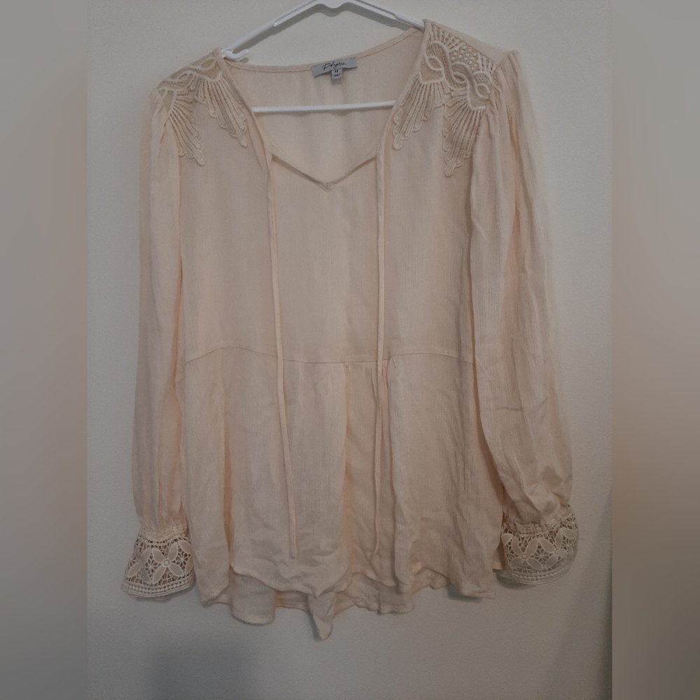 Polagram white flowy blouse